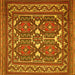 Square Persian Yellow Traditional Rug, tr2755yw