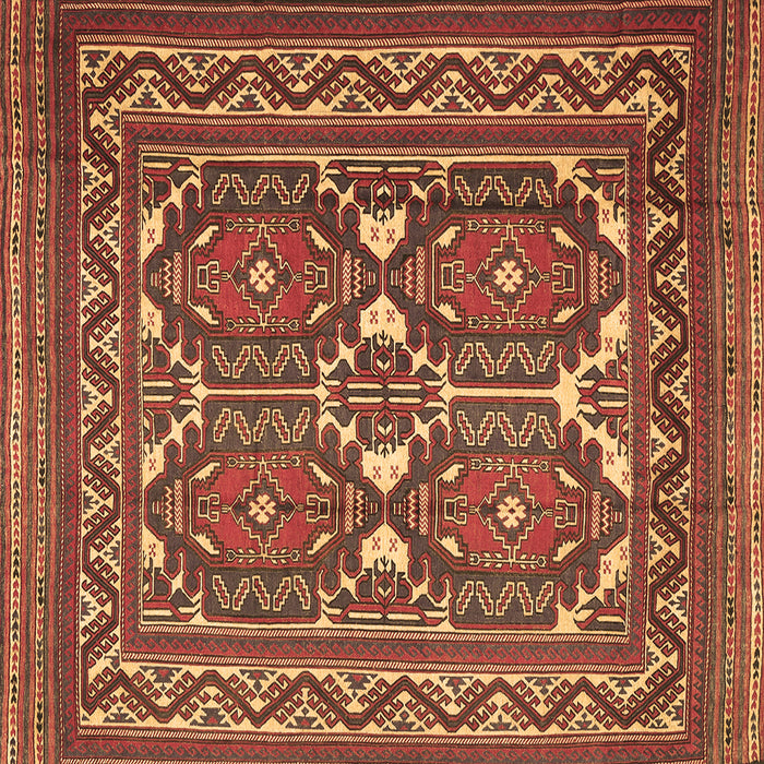 Square Machine Washable Persian Brown Traditional Rug, wshtr2755brn
