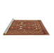 Sideview of Machine Washable Persian Brown Traditional Rug, wshtr2755brn