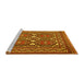 Sideview of Machine Washable Persian Yellow Traditional Rug, wshtr2755yw