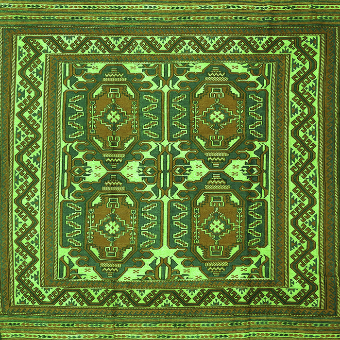 Serging Thickness of Persian Green Traditional Rug, tr2755grn