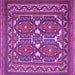 Square Persian Purple Traditional Rug, tr2755pur