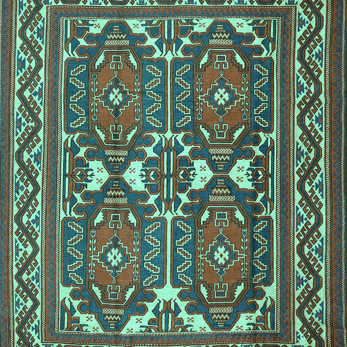 Machine Washable Persian Turquoise Traditional Area Rugs, wshtr2755turq