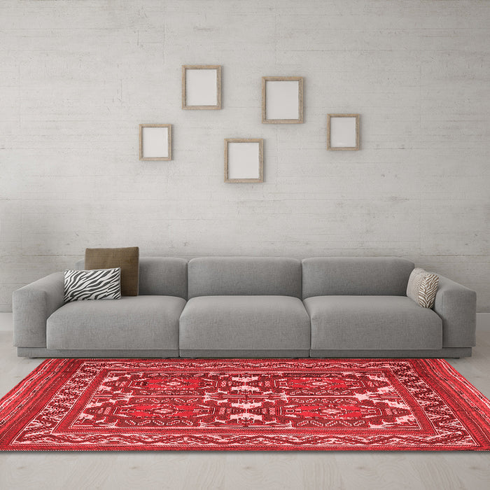Traditional Red Washable Rugs