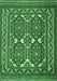 Machine Washable Persian Emerald Green Traditional Area Rugs, wshtr2755emgrn