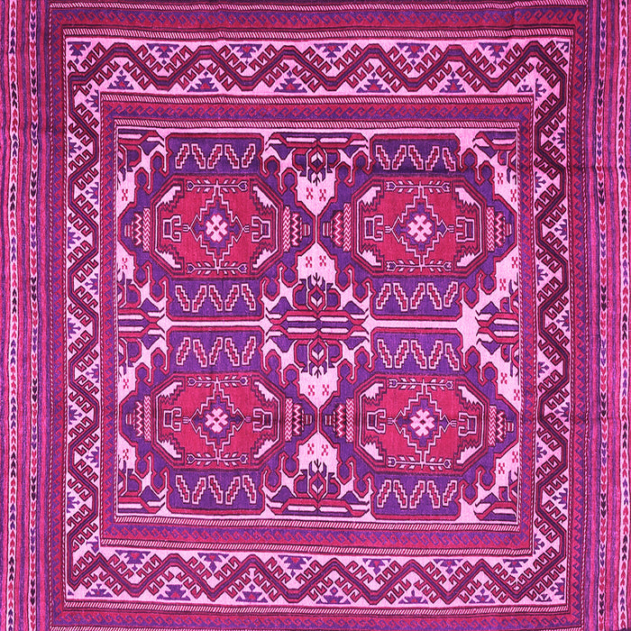 Square Machine Washable Persian Pink Traditional Rug, wshtr2755pnk