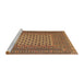 Sideview of Machine Washable Traditional Dark Sienna Brown Rug, wshtr2756