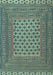 Southwestern Light Blue Country Rug, tr2756lblu