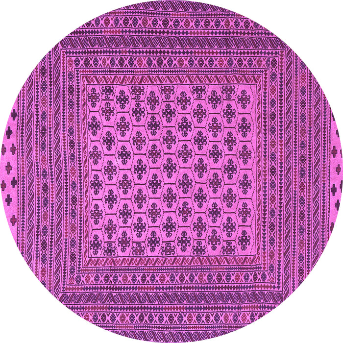 Round Southwestern Purple Country Rug, tr2756pur