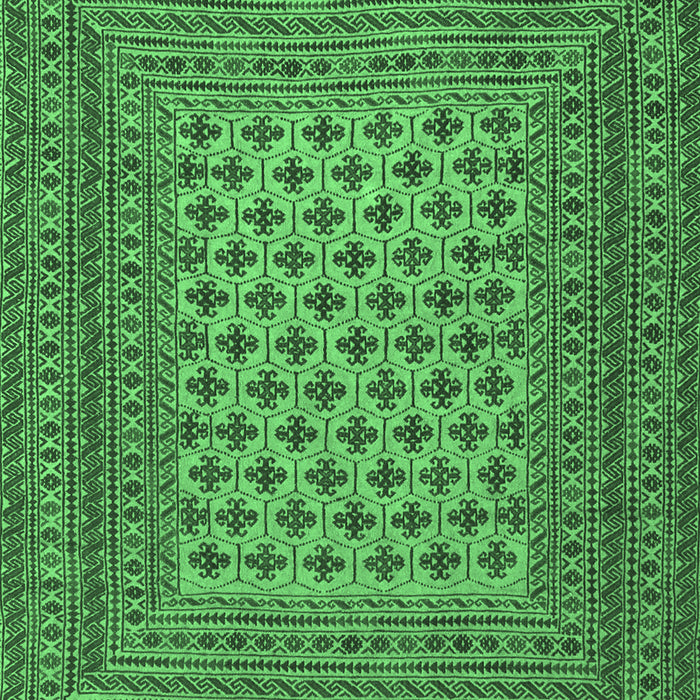 Machine Washable Southwestern Emerald Green Country Area Rugs, wshtr2756emgrn