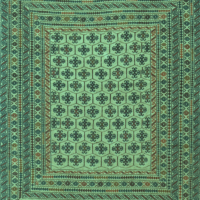Machine Washable Southwestern Turquoise Country Area Rugs, wshtr2756turq
