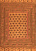 Serging Thickness of Machine Washable Southwestern Orange Country Area Rugs, wshtr2756org