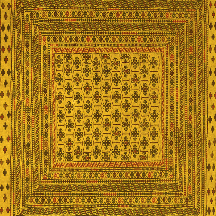 Square Southwestern Yellow Country Rug, tr2756yw