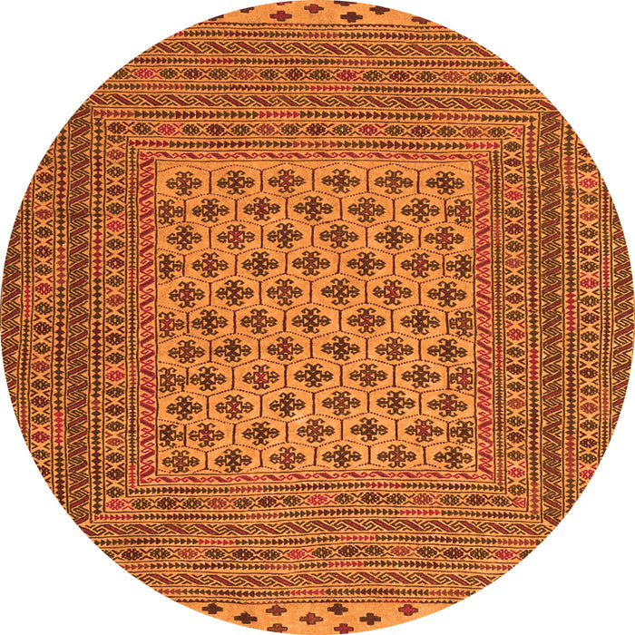 Square Southwestern Orange Country Rug, tr2756org
