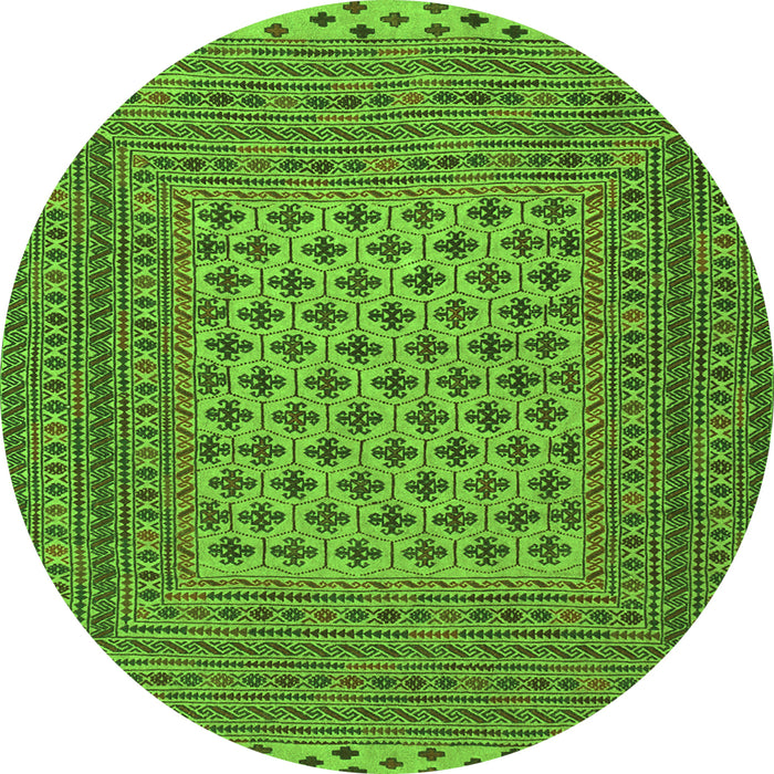 Machine Washable Southwestern Green Country Area Rugs, wshtr2756grn