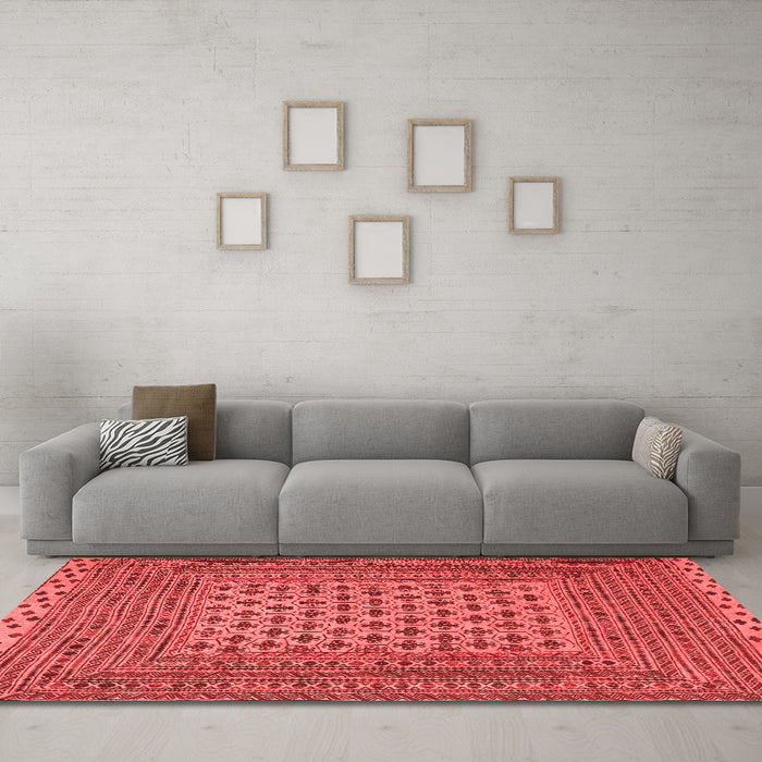 Country Red Washable Rugs