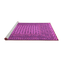 Sideview of Machine Washable Southwestern Purple Country Area Rugs, wshtr2756pur