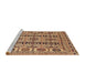 Sideview of Machine Washable Traditional Dark Sienna Brown Rug, wshtr2757