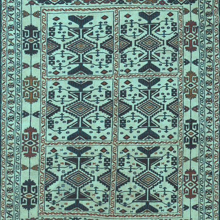 Southwestern Light Blue Country Rug, tr2757lblu