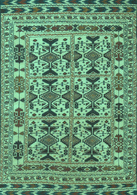 Southwestern Turquoise Country Rug, tr2757turq