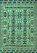 Southwestern Turquoise Country Rug, tr2757turq