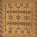 Square Southwestern Brown Country Rug, tr2757brn