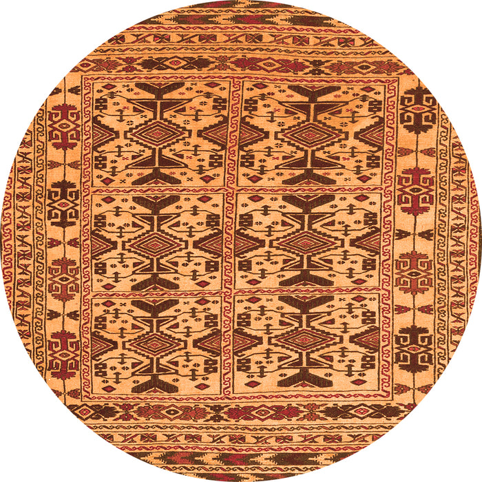 Square Southwestern Orange Country Rug, tr2757org