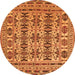 Square Southwestern Orange Country Rug, tr2757org