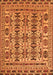 Serging Thickness of Machine Washable Southwestern Orange Country Area Rugs, wshtr2757org