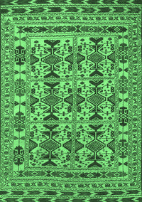 Southwestern Emerald Green Country Rug, tr2757emgrn