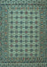 Southwestern Light Blue Country Rug, tr2758lblu