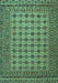 Southwestern Turquoise Country Rug, tr2758turq