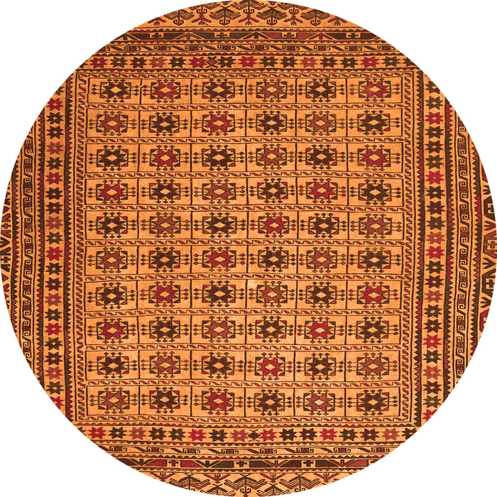 Machine Washable Southwestern Orange Country Area Rugs, wshtr2758org