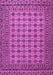 Machine Washable Southwestern Purple Country Area Rugs, wshtr2758pur