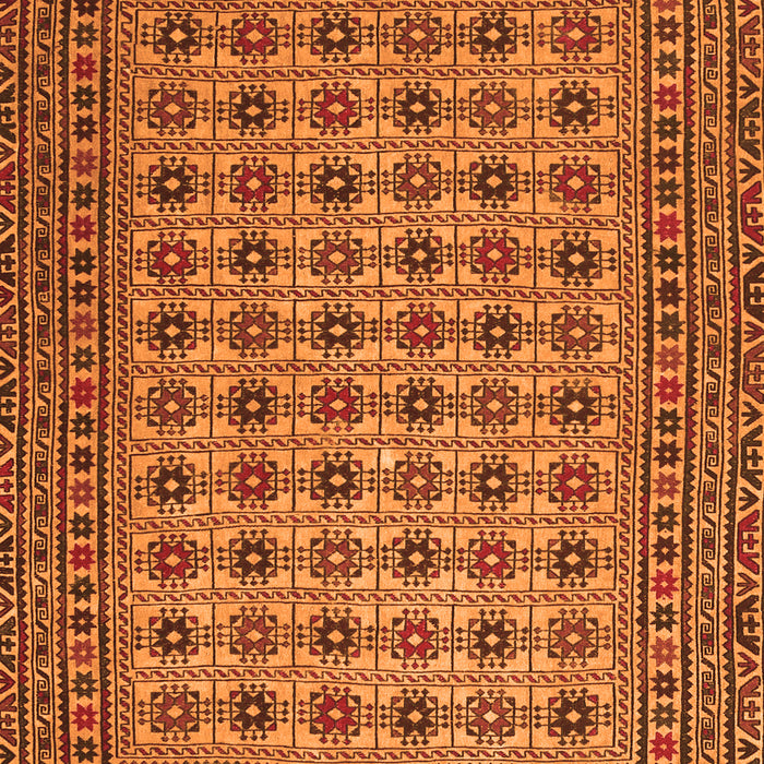 Serging Thickness of Machine Washable Southwestern Orange Country Area Rugs, wshtr2758org