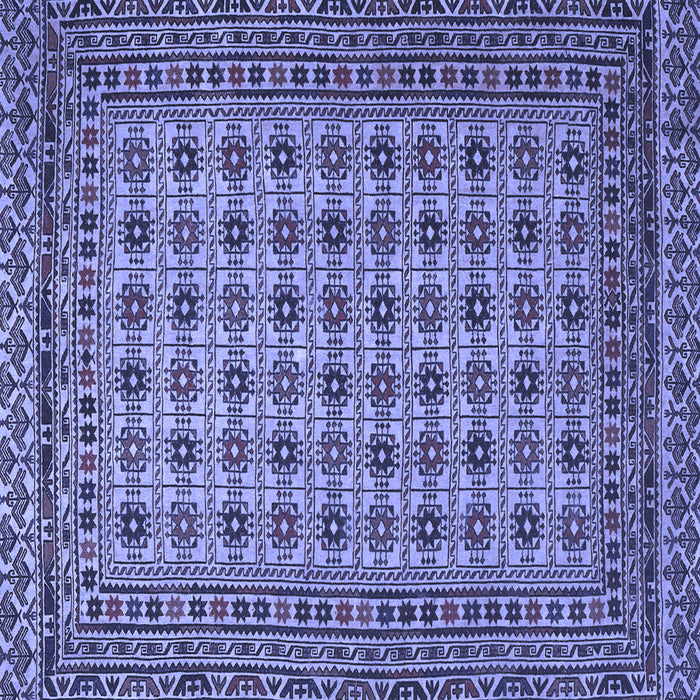 Square Machine Washable Southwestern Blue Country Rug, wshtr2758blu