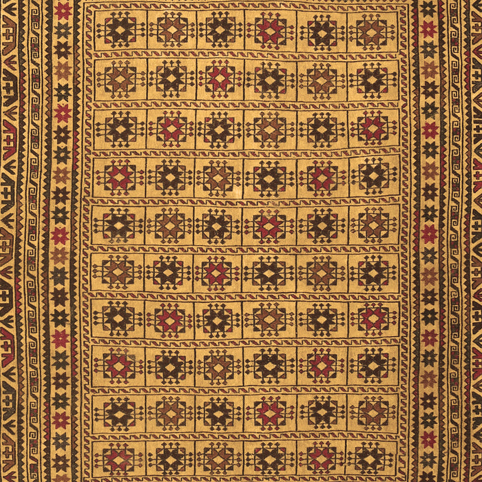 Machine Washable Southwestern Brown Country Rug, wshtr2758brn
