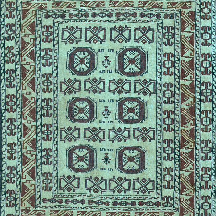 Machine Washable Southwestern Light Blue Country Rug, wshtr2759lblu