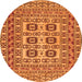 Square Southwestern Orange Country Rug, tr2759org