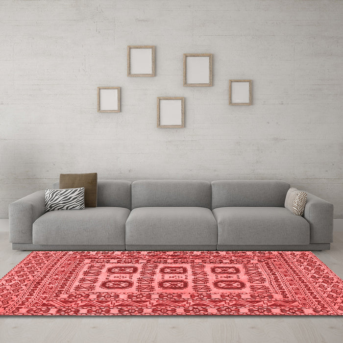 Country Red Washable Rugs