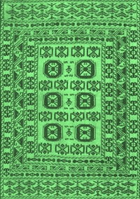 Southwestern Emerald Green Country Rug, tr2759emgrn