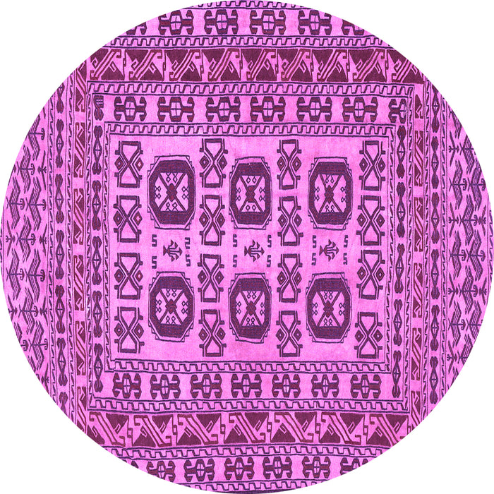 Round Southwestern Purple Country Rug, tr2759pur