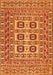 Serging Thickness of Machine Washable Southwestern Orange Country Area Rugs, wshtr2759org