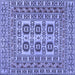 Square Southwestern Blue Country Rug, tr2759blu