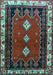 Machine Washable Persian Light Blue Traditional Rug, wshtr275lblu