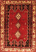 Serging Thickness of Machine Washable Persian Orange Traditional Area Rugs, wshtr275org