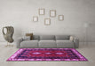 Machine Washable Persian Purple Traditional Area Rugs in a Living Room, wshtr275pur