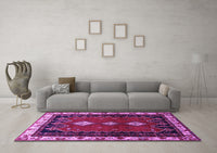 Machine Washable Persian Purple Traditional Rug, wshtr275pur