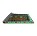 Sideview of Persian Turquoise Traditional Rug, tr275turq