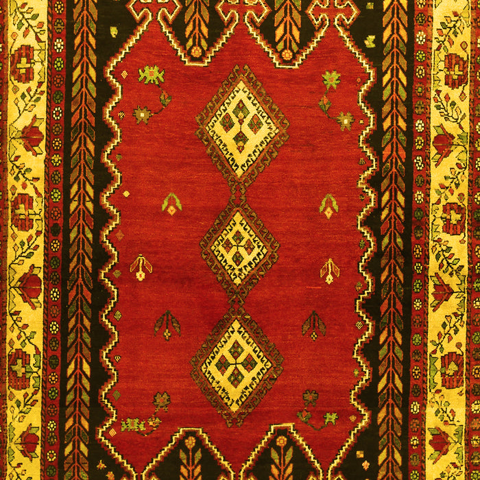 Machine Washable Persian Yellow Traditional Rug, wshtr275yw